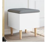 Vidaxl Banc De Rangement Blanc 42x42x46 Cm Bois D'ingénierie Blanc