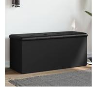 Vidaxl Banc De Rangement Noir 102x42x45 Cm Bois D'ingénierie Marron