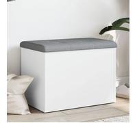 vidaXL Banc de Rangement Blanc 62x42x45 cm Bois d'ingénierie