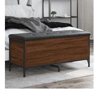 vidaXL Banc de Rangement, Coffre de Rangement avec Coussin, Organisateur de Vêtements Jouets Couloir Salon, Moderne, Chêne 835151