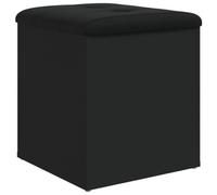 Vidaxl Banc De Rangement Noir 42x42x45 Cm Bois D'ingénierie Marron