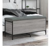 Vidaxl Banc De Rangement Sonoma Gris 102x42x45 Cm Bois D'ingénierie Gris