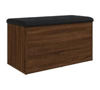 vidaXL Banc de Rangement, Coffre de Rangement avec Coussin, Organisateur de Vêtements Jouets Couloir Salon, Moderne, Chêne Fumé Bois d'Ingénierie