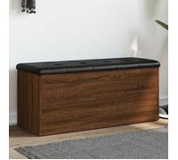 vidaXL Banc de Rangement, Coffre de Rangement avec Coussin, Organisateur de Vêtements Jouets Couloir Salon, Moderne, Chêne 835060