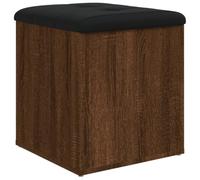 vidaXL Banc de Rangement, Coffre de Rangement avec Coussin, Organisateur de Vêtements Jouets Couloir Salon, Moderne, Chêne Marron Bois d'Ingénierie