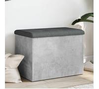 Banc de rangement gris béton 62x42x45 cm bois d'ingénierie