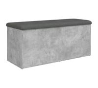 vidaXL Banc de Rangement, Coffre de Rangement avec Coussin, Organisateur de Vêtements Jouets Couloir Salon, Moderne, Gris 835057