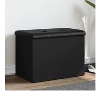 vidaXL Banc de Rangement, Coffre de Rangement avec Coussin, Organisateur de Vêtements Jouets Couloir Salon, Moderne, Noir 835041