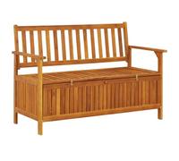 vidaXL Banc de rangement coffre 120 cm - Bois d'acacia solide - Intérieur & extérieur