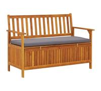 vidaXL Banc de Rangement de Jardin Banc de Stockage Coffre de Rangement Entrée Couloir Intérieur Extérieur 120 cm Bois d'Acacia Solide