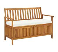 vidaXL Banc de jardin avec dossier confortable, coussins résistants au vent, bois d'acacia solide