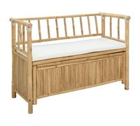 vidaXL Banc de Rangement de Jardin Naturel 110 x 47 x 80 cm Bambou, Solutions de Rangement Modernes : Organiser Vos espaces avec des Designs Polyvalents, Fonctionnels et Plein de possibilités