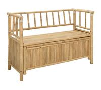 vidaXL Banc de Rangement de Jardin Naturel 110 x 47 x 80 cm Bambou, Solutions de Rangement Modernes : Organiser Vos espaces avec des Designs Polyvalents, Fonctionnels et Plein de possibilités