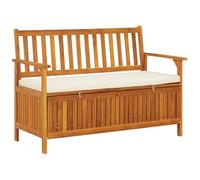 vidaXL Banc de jardin avec dossier confortable, coussins résistants au vent, bois d'acacia solide