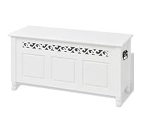 vidaXL Banc de rangement en style baroque PFDM blanc