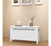 vidaXL Banc de rangement en style baroque PFDM blanc