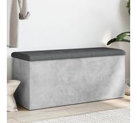 vidaXL Banc de Rangement, Coffre de Rangement avec Coussin, Organisateur de Vêtements Jouets Couloir Salon, Moderne, Gris 835057
