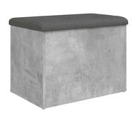 vidaXL Banc de rangement – Coffre avec coussin, Organisateur vêtements/jouets, Gris béton