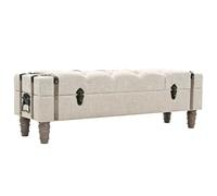 vidaXL Banc de Rangement, Meuble de Rangement, Décoration Intérieure, Organisateur de Salon Salle de Séjour Maison, Bois Massif et Acier