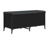 vidaXL Banc de rangement Coffre avec coussin Organisateur de vêtements et jouets Moderne Noir 835147
