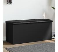 vidaXL Banc de Rangement, Coffre de Rangement avec Coussin, Organisateur de Vêtements Jouets Couloir Salon, Moderne, Noir 835055
