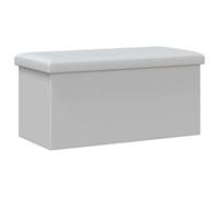 vidaXL Banc de Rangement Pliable Blanc 180 kg 80 L 77 x 38 x 38 cm PVC