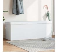 vidaXL Banc de rangement pliable blanc PVC 374907