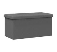 vidaXL Banc de Rangement Pliable Gris Clair Lin