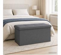 vidaXL Banc de rangement pliable Gris clair Lin 42045229