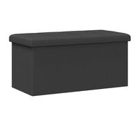 vidaXL Banc de Rangement Pliable Gris foncé Lin