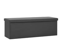 vidaXL Banc de rangement pliable Gris PVC