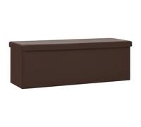 Vidaxl Banc De Rangement Pliable Marron Pvc Marron