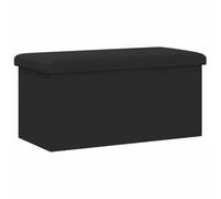 vidaXL Banc de Rangement Pliable Noir 180 kg 80 L 77 x 38 x 38 cm PVC