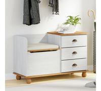Vidaxl Banc De Rangement Pour L'entrée Blanc 100 X 39 X 62 Cm
