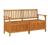 vidaXL Banc de rangement Banquette de jardin 148 cm Bois d'acacia solide