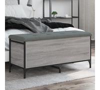 Vidaxl Banc De Rangement Sonoma Gris 102x42x45 Cm Bois D'ingénierie Gris