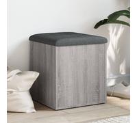 Vidaxl Banc De Rangement Sonoma Gris 42x42x45 Cm Bois D'ingénierie Gris