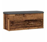 vidaXL Banc de rangement aspect bois vieilli en bois d'ingénierie 102 x 42 x 45 cm