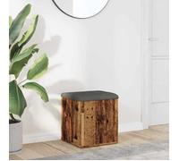 vidaXL Banc de rangement Vieux bois 42x42x45 cm Bois d'ingénierie Marron