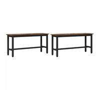 vidaXL Banc de salle à manger 2 pcs Chêne fumé 100 x 32,5 x 48,5 cm