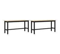 vidaXL Banc de Salle à Manger 2 pcs Chêne Sonoma 100 x 32,5 x 48,5 cm, Banc réglable, Salle à Manger Moderne, Assise rectangulaire, mobilier Minimaliste pour intérieur