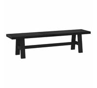 vidaXL Banc de Salle à Manger NOAIN 160 x 41 x 45 cm Pin Massif Noir, Banc rectangulaire en pin pour Salle à Manger, Assise Polyvalente, mobilier intérieur Facile à Entretenir, Design à Lattes