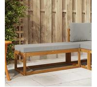 vidaXL Banc de Tabouret Gris Naturel et Clair 115 x 43 x 37 cm Canapé de balcon extérieur canapé de jardin moderne 900671