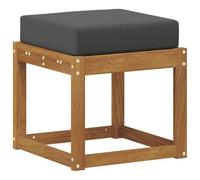 vidaXL Banc de Tabouret Naturel et Anthracite 43 x 43 x 37 cm