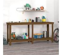 vidaXL Banc de travail 822514 en pin massif 180x50x80 cm Marron miel