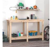 vidaXL Banc de Travail Table de Travail Poste de Travail Banc d'Outils Banc de Rangement Atelier Garage 140x50x80 cm Bois de 822506 Multicolore G