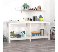 Banc de Travail Bois de Pin Massif Rangement Multicolore Multi-taille vidaXL