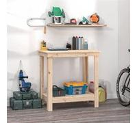 vidaXL Banc de travail 80x50x80 cm Bois de pin massif