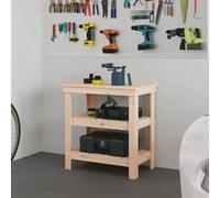 Banc de Travail Table de Travail Poste de Travail Banc d'Outils Banc de Rangement Atelier Garage78,5x50x80 cm Bois de 823639