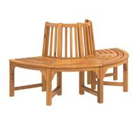 Vidaxl Banc Demi-Circulaire Tour D'arbre Ø160cm Bois Massif Eucalyptus
